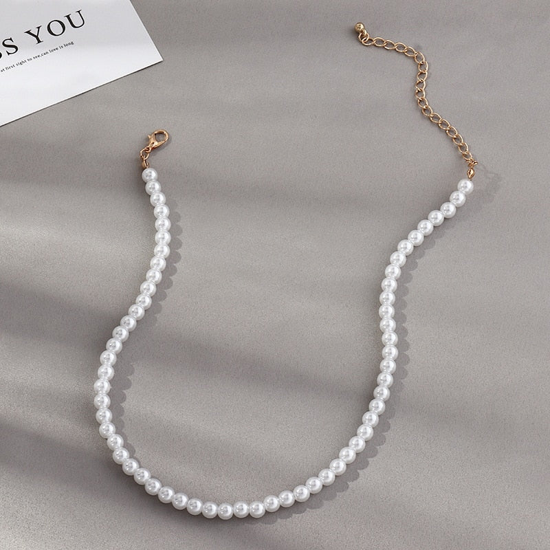 Pearl Chain Necklace - Lavishic