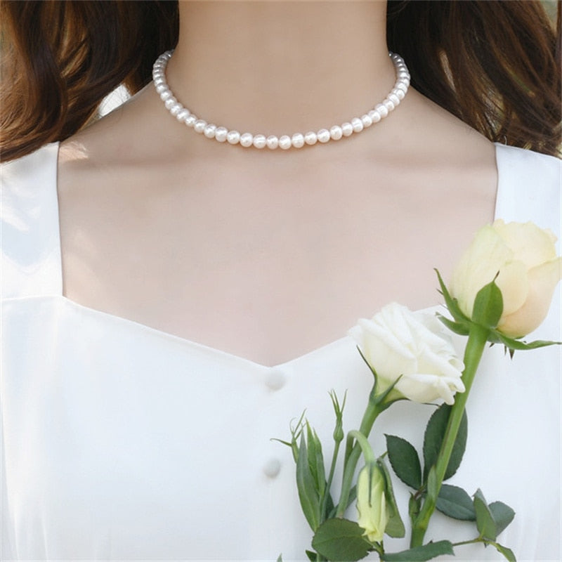 Pearl Chain Necklace - Lavishic