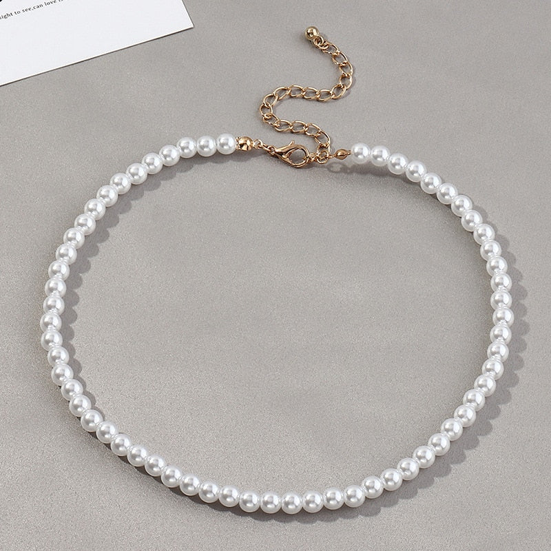 Pearl Chain Necklace - Lavishic