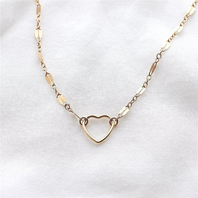Heart Pendant Necklace - 14K Gold Filled - Lavishic