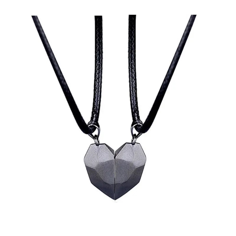 Heart Natural Stone Pendant for Couple 925 Silver Chain Necklace Best-selling Valentine Special Gift - Lavishic