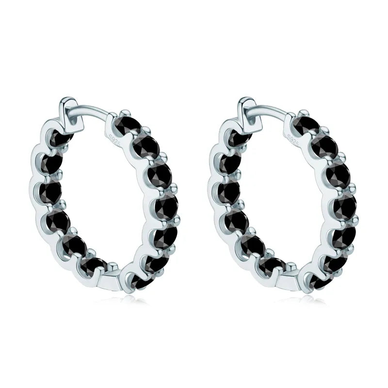 Authentic Moissanite Stud Hoops Earrings w/ GRA Certificate - 100% 925 Sterling Silver - Lavishic