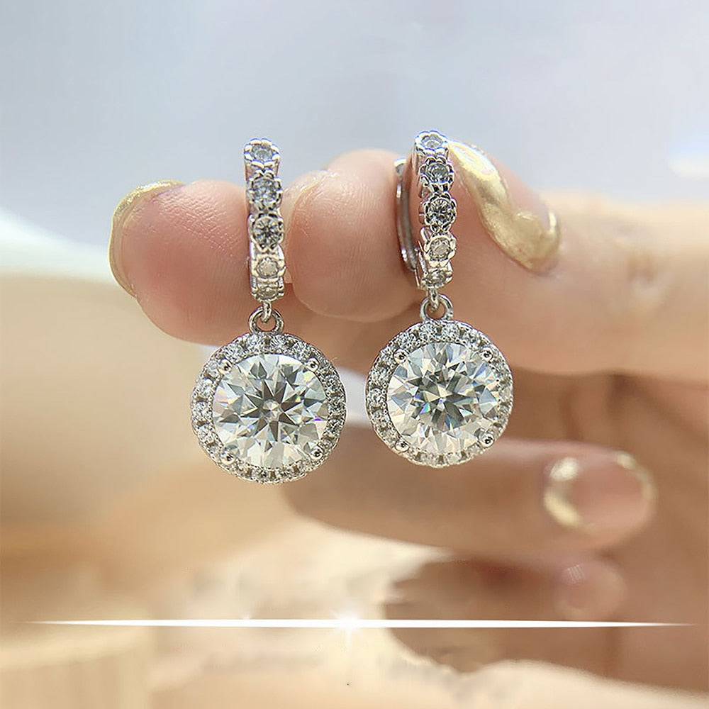 3 Carat Moissanite Earrings - Lavishic