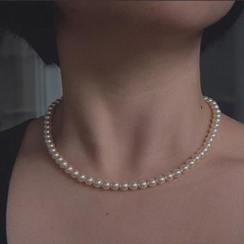 Pearl Chain Necklace - Lavishic